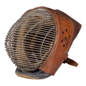 Antique Japanese Leather Kendo Mask C.1920