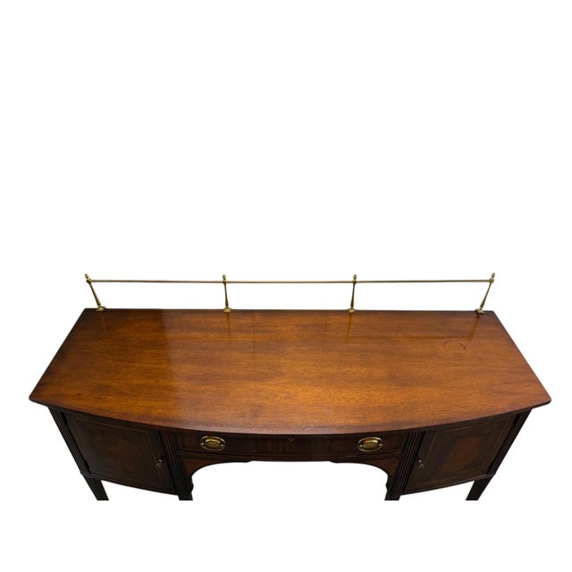 Wood Mid 20th Century Wellington Hall Limited Sideboard With Gallery Rail For Sale - Image 7 of 12