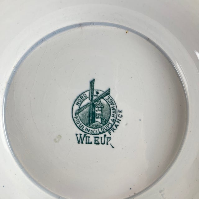 Presentation Plate on Foot in Ironstone from Moulins Des Loups, 1890s For Sale - Image 6 of 14