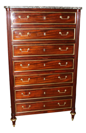 Louis XVI Style Mahogany Chest of Drawers, 18th Century
