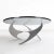 Vintage Aluminium and Glass Propeller Coffee Table attributed to Knut Hesterberg for Ronald Schmitt, 1960s For Sale - Image 3 of 7