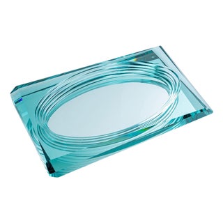 20th Century Glass Centerpiece in the style of Fontana Arte, Italy For Sale