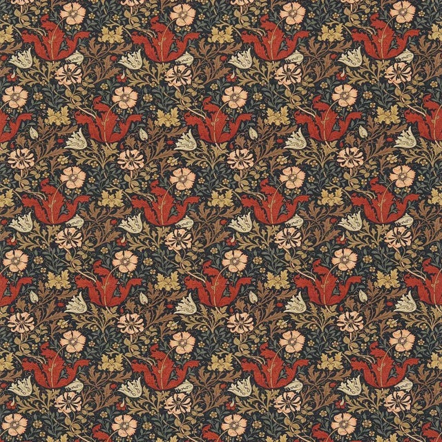 Morris & Co Compton Fabric in Terracotta/Sandstone - a Sample For Sale