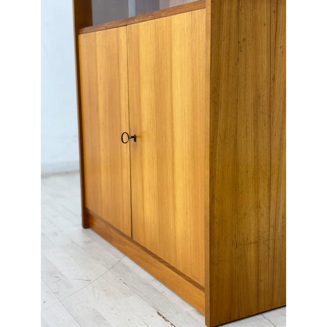Brown Mid-Century Tall Cabinet in Elm Wood, 1960s For Sale - Image 8 of 13
