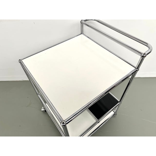Metal Vintage Serving Trolley from USM Haller, 1980 For Sale - Image 7 of 15