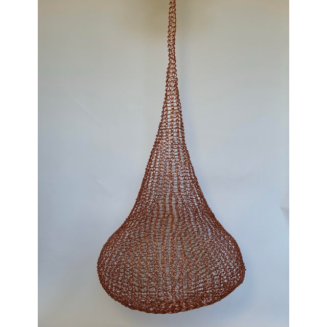 Metal Handmade Copper Wire Sculpture Inspired by the Handwoven Technique of Ruth Asawa #26 For Sale - Image 7 of 7