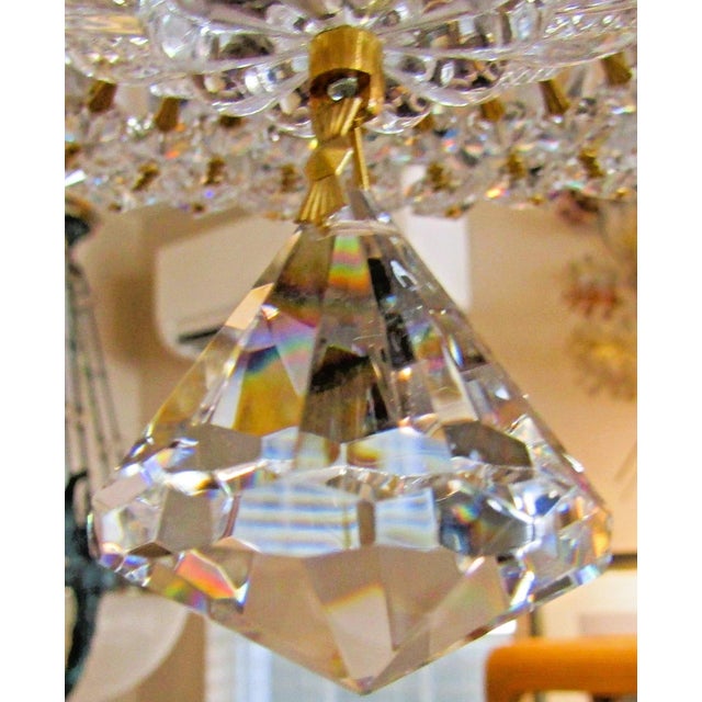 1990s Grand Schonbek 48" Diameter Petit Crystal Three Tier Flush Mount Chandelier For Sale - Image 14 of 15
