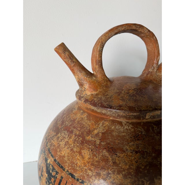Vintage Pre-Columbian Style Art Pottery Vessel For Sale - Image 4 of 12