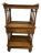 Late 19th Century 3-Tier Wood Étagère With Brass Gallery and Drawer For Sale