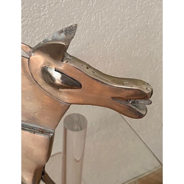 Sculpture of a Horse in Silver-Plated Metal, 1980s For Sale - Image 12 of 18