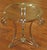 1980s Louis XV Steel & Chrome Glass Top Gueridon End Table Attributed to Labarge For Sale In New York - Image 6 of 8