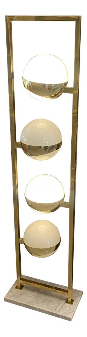 Globe Floor Lamp in Brass