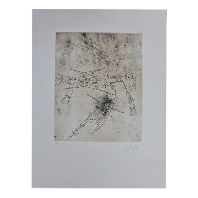Wifredo Lam, Composition, Original Etching and Aquatint For Sale