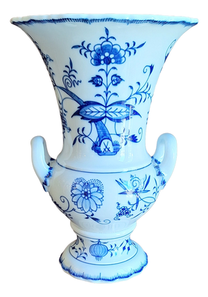 Double-Handled Vase with Onion Pattern from Meissen, 1970s