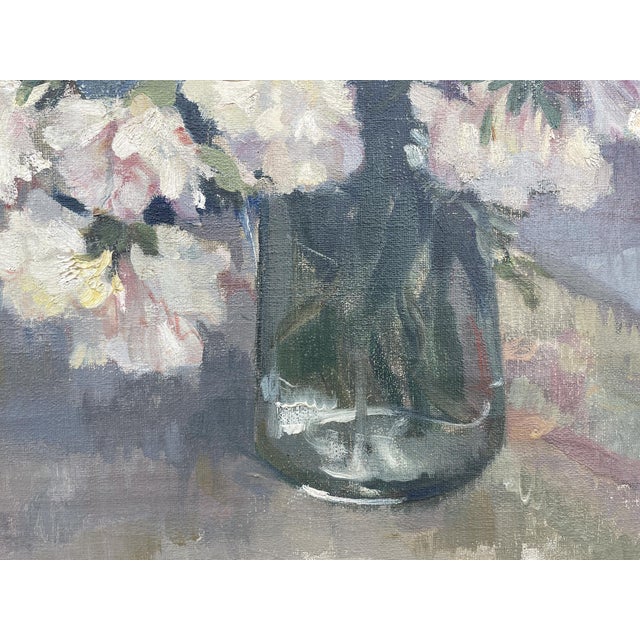 Charles Swyncop, Floral Still Life, 1920s, Oil on Canvas For Sale - Image 7 of 18