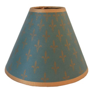 Vintage Fleur De Lis Paper Lamp Shade For Sale