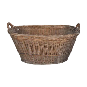 Rustic Wood Basket, 1940s