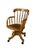 This exceptional vintage Victorian Revival Windsor-style swivel desk chair is crafted from solid oak, seamlessly blending...