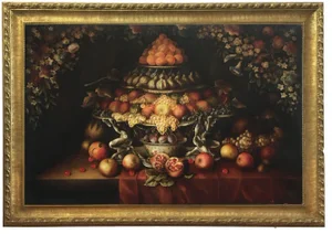 After J. B. Monnoyer, Triumph of Fruit & Flowers, 2008, Oil on Canvas