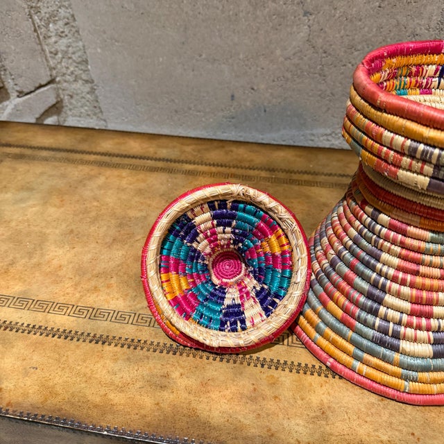 Traditional Ethiopian Mesob Basket For Sale In San Diego - Image 6 of 7
