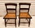 Late 19th Century Antique Pair Hitchcock Chairs Black With Faded Greek Key Painting on Top of Chair Backs Cane Seats For Sale - Image 5 of 11