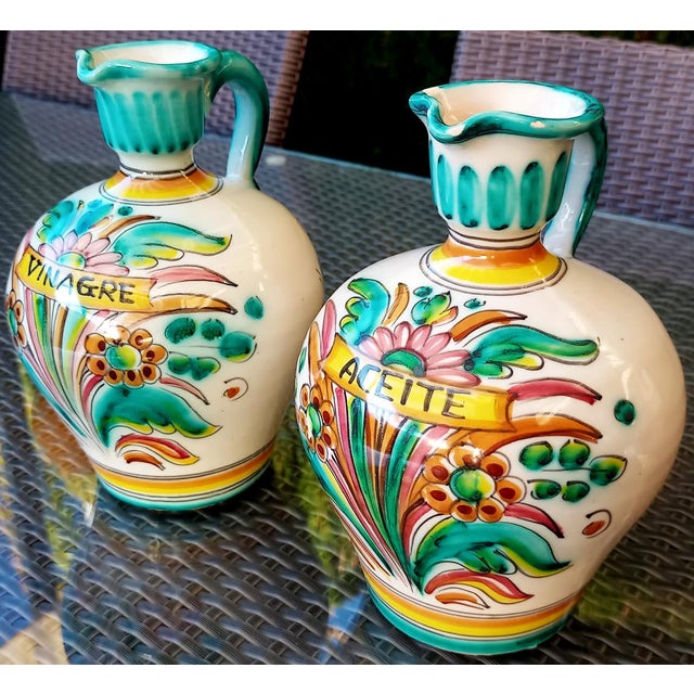 Orange Ceramic Jugs from Puente del Arzobispo, 1970s, Set of 2 For Sale - Image 8 of 18