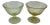 1930s Crackle Yellow Canary Vaseline Sherbet Cups- Set of 2 For Sale