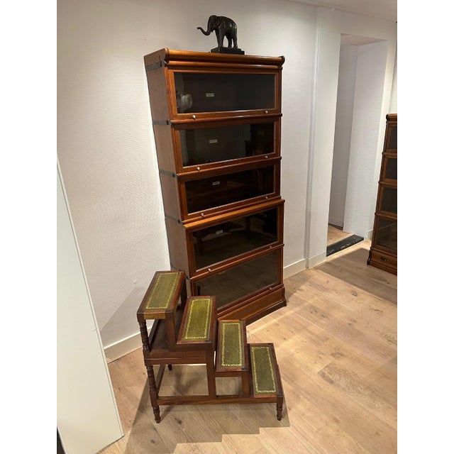 Wood Antique Bookcase from Globe Wernicke, 1890s, Set of 5 For Sale - Image 7 of 8