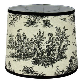 13" Black Oval Lamp Shade For Sale