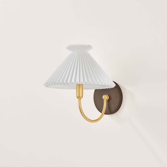 Mitzi Acacia 10.5 in. 1 Light Wall Sconce in Aged Brass Finish For Sale - Image 11 of 15