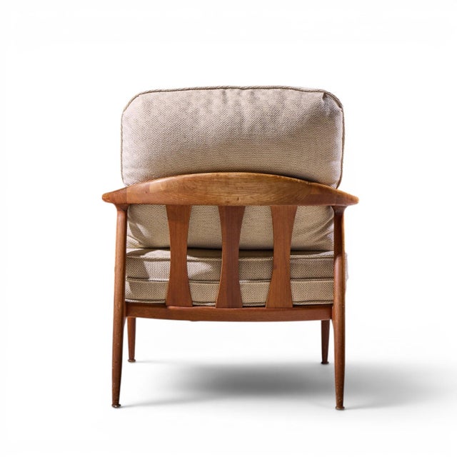 Milo Baughman for Thayer Coggin Mid Century Walnut Lounge Chairs - Pair For Sale - Image 9 of 12
