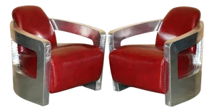 Set of Aviator Rocket Lounge Chairs