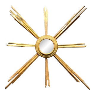 Vintage Regency Gilt Starburst Mirror For Sale