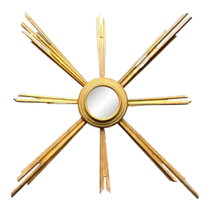 Vintage Regency Gilt Starburst Mirror