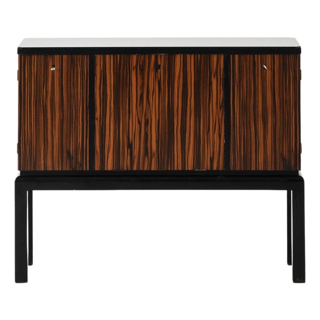 Sideboard in Glass and Lacquer from Otto Schulz, 1940s For Sale