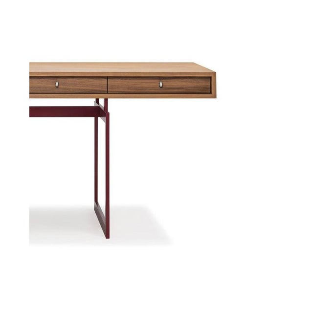 Not Yet Made - Made To Order Red and Walnut Office Desk by Bodil Kjaer for Karakter For Sale - Image 5 of 16
