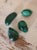 Brutalist Malachite Natural Specimen Carved & Polished Stones - Set of 4 For Sale - Image 3 of 7