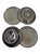 Coffee Vietnamese Dual-Glaze Stoneware Ceramic Coffee Cups and Saucers With Spiral Motif - Set of 4 For Sale - Image 8 of 8