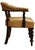 19th Century Cream Leather Buttonback Open Frame Armchair For Sale - Image 9 of 10