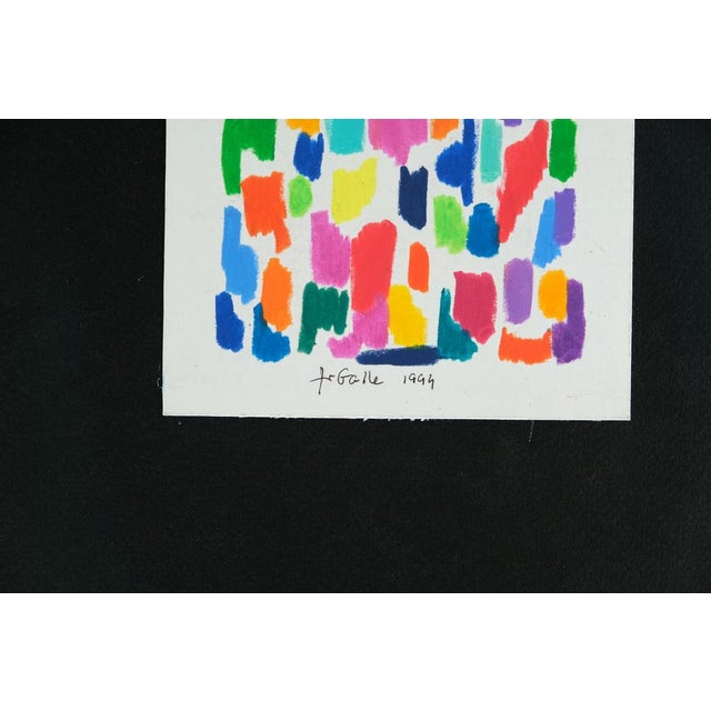 Paper Françoise Galle, Abstract Mosaic, 1940, Pastel on Paper For Sale - Image 7 of 9