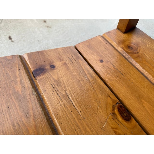 7 Piece Solid Pine Farmhouse Style Round Dining Set For Sale - Image 11 of 18