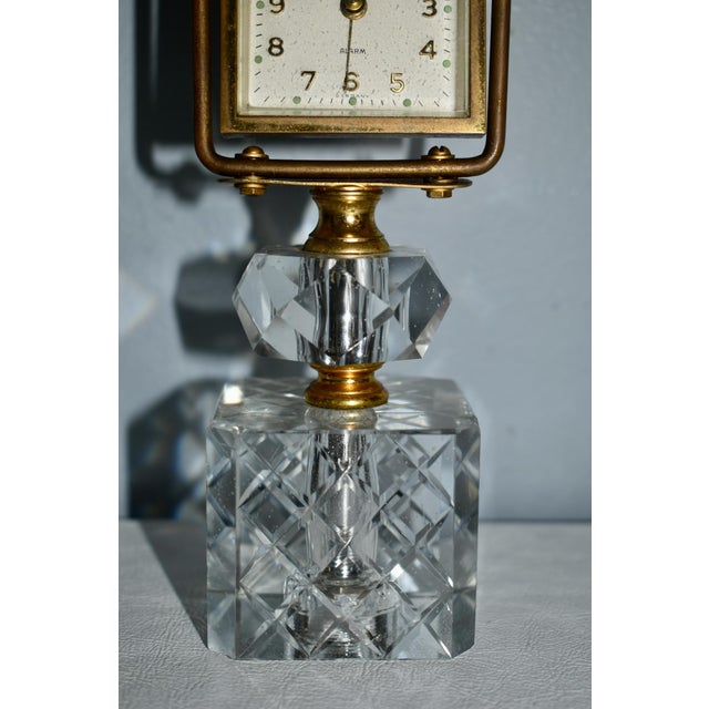 1960s Vintage Phinney-Walker German Hollywood Regency Style Desk Clock For Sale - Image 5 of 13