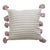 Taupe & Pink Pompom Pillow Cover For Sale