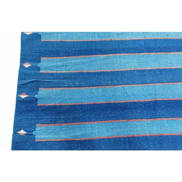 Doris Leslie Blau Vintage Striped Indian Dhurrie Rug For Sale In New York - Image 6 of 9