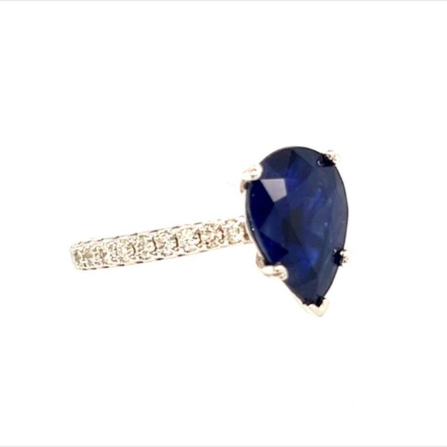 Composite Sapphire Diamond Ring Size 6.5 14k Gold 2.77 TCW Certified $2,675 215415 This is a Unique Custom Made Glamorous...