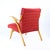 Mid-Century Czechoslovakian Armchair in Original Red Fabric and Blonde Wood, 1960s For Sale - Image 9 of 13