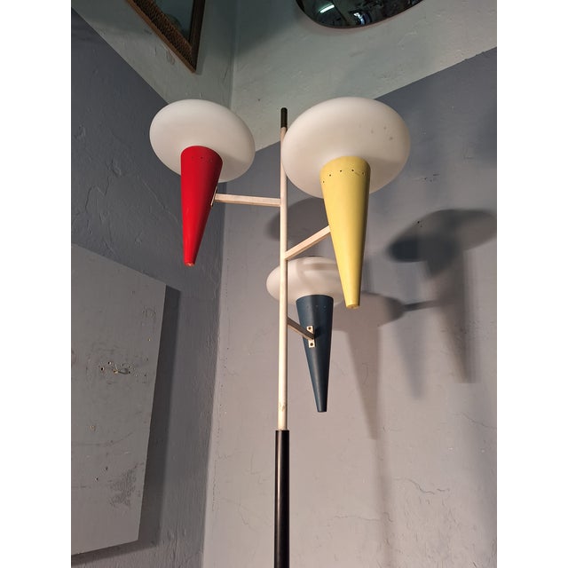 Floor Lamp in Brass & Glass from Stilux Milano, 1960s For Sale - Image 4 of 10