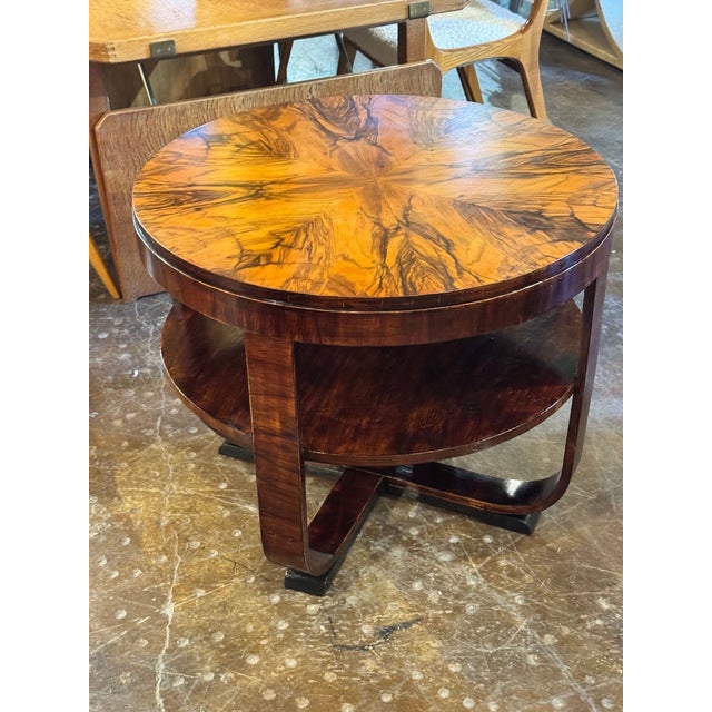 Italian Mid-Century Art Deco Style Walnut Table For Sale In Dallas - Image 6 of 6