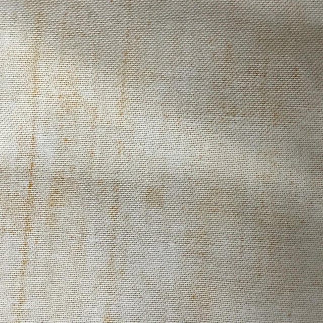 Textile Late 20th Century Pierre Frey Golden Satin Lime Wash Cream Ribbon Cotton Napkins Paris- Set of 2 For Sale - Image 7 of 11