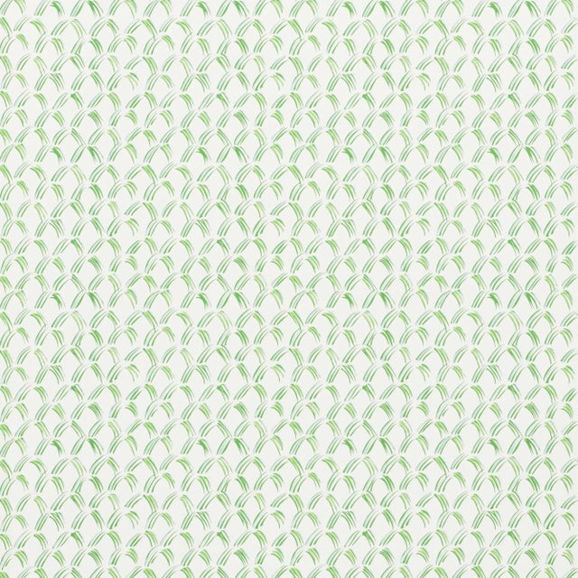 Contemporary Sample - Schumacher Trevi Diamond Wallpaper in Grass For Sale - Image 3 of 4